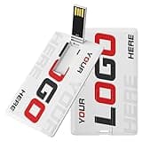 ABLAZE Custom USB Personalized Flash Drives 128MB 10 Pack, Credit Card Bank Card Shaped USB 2.0 Thumb Drives Customized Pendrives