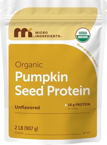 Micro Ingredients Organic Pumpkin Seed Protein Powder, 2lb | Raw Plant-Based Protein | Single-Ingredient Powder | Smooth Texture & Versatile Use | Non-GMO, Soy Free