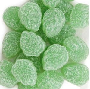 SweetGlob Green Spearmint Leaves Gummy Mint Candy (1 Pound)