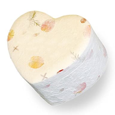Heart Paper Eco-Friendly Burial Memorial Urn - Large - Holds Up to 200 Cubic Inches of Ashes - White Biodegradable Cremation Urn