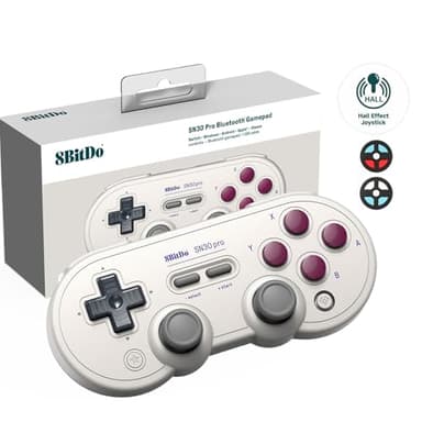 8Bitdo Sn30 Pro Bluetooth Gamepad (G Classic Edition) with Hall Effect Joystick Update Joysticks Rumble Vibration Gamepad for Windows, MacOS, Android, Steam, Switch/Switch 2