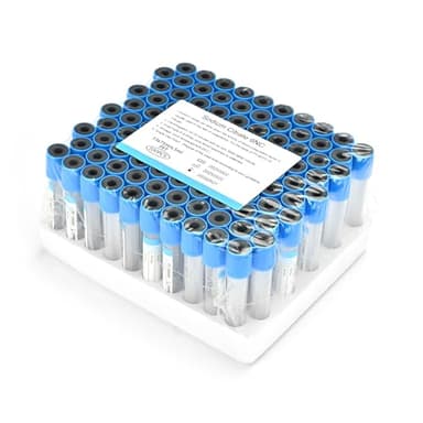 BeHerk Blood Collection Tubes 5ml PT Tube Lab Vacuum Collecting Tube for Lab Test Tubes Pet Animals Veterinary 100 Pcs Wrap Packaging