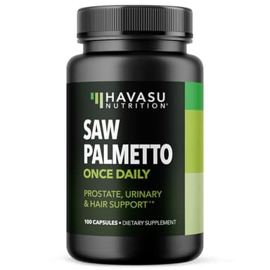 Saw Palmetto for Men Prostate Health Supplement to Promote Urinary Tract Function - 500mg Per Serving - 100 Count - DHT Blocker Hair Vitamin - Vegan, Non-GMO Capsules, Over 3 Month Supply