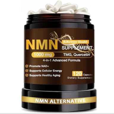 NMN Supplement 1000mg - NMN Supplement 1000mg Pure Organic, NMNH Alternative, Resveratrol Supplement, NAD+ Supplement, TMG & Quercetin for Cellular Support 120 Capsules