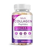 Multi Collagen Peptides Softgel - Type I, II, III, V, X - Hydrolyzed Collagen Peptides with Biotin, Vitamin C, Hyaluronic Acid, Supports Skin Hair Nail, Grass-Fed, Non-GMO, 60 Softgel, 1 Pack