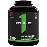 Rule One Proteins, Mass Gainer - Chocolate Fudge, High-Calorie Weight Gain Formula with 1,220+ Calories, 250g+ Complex Carb Blend, 40g All-Whey Protein, 8g of Fat Per Serving, 6 Pounds, 8 Servings