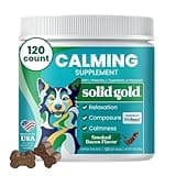 Solid Gold Dog Calming Chews for Dogs, Treats with Melatonin & Valerian Root - 120 Count, All Breeds & Sizes