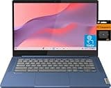 Lenovo Chromebook 14 Touchscreen Laptop (14" FHD Touch Display, 8-Core MediaTek Kompanio 520, 4GB RAM, 128GB Storage (64GB eMMC+64GB SD)), Webcam, 13-Hrs Long-Battery Life, Chrome OS, Abyss Blue