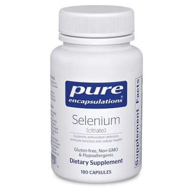 Pure Encapsulations Selenium (Citrate) - for Immune System Support & Cellular Health - Antioxidant Supplement - Supports Blood Flow* - Gluten Free & Vegan - 180 Capsules