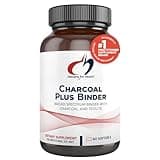 Designs for Health Charcoal Plus Binder - Zeolite Detox Process with Activated Charcoal, Organic Chlorella - Toxin Binder for Full Body, GI & Gut Detox Support (60 Softgels)