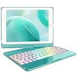 MMK Keyboard Case Compatible for iPad 9.7 Inch 2018 6th Gen, Detachable Wireless Bluetooth Keyboard Compatible with iPad 2017 (5th Gen)- Air 2/ Air Case, Magnetic Auto Sleep/Wake (Lake Blue)