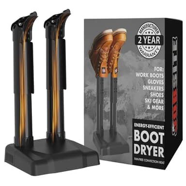 JobSite Boot Dryer - Silent Shoe Dryer & Warmer For Work Boots, Gloves & Shoes - Fanless Convection Dry - Helps Reduce Odor