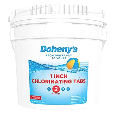 Doheny's 1 Inch Swimming Pool Chlorine Tablets | Pro-Grade Sanitizer for Pools and Spas | Long Lasti