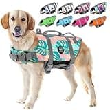 EMUST Dog Life Preserver, Dog Flotation Vest for Swimming, Beach Boating with High Buoyancy, Dog Flotation Vest for Small/Medium/Large Dogs, M, Greenleaf