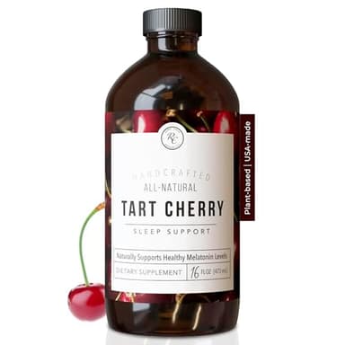 Rowe Casa Organics Tart Cherry Organic Sleep Support with Valerian Root, Supports Sleep Cycle Regulation and Muscle Recovery (16 Fl Ounces)