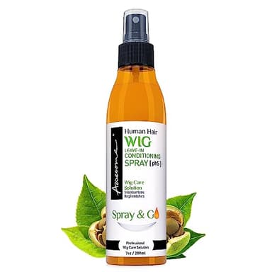 Awesome Human Hair Wig Leave in Conditioner Spray, pH5, Detangler & Easy Combing, Promoting Silkiness, Shine & Freshness, preventing Dryness (7 fl oz)