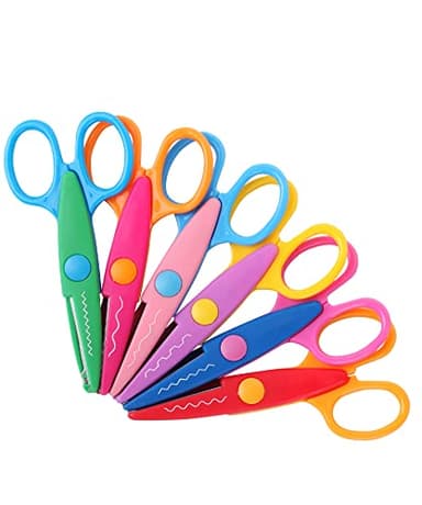 Mr. Pen- Craft Scissors Decorative Edge, 6 Pack, Bright, Zig Zag Scissors for Crafting, Scrapbooking, Fancy, Pattern, Design