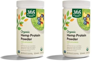 365 by Whole Foods Market, Protein Powder Hemp Organic, 16 Ounce (Pack of 2)