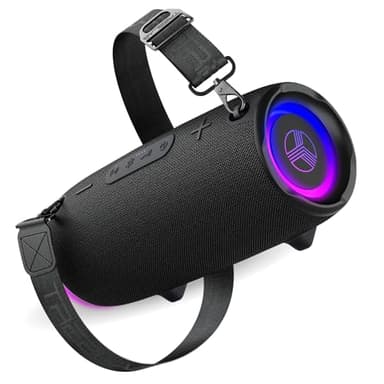 TREBLAB HD-Max - Loud Portable Bluetooth Speaker for Outdoor Parties, Beach & Camping - Powerful Wireless Stereo Sound with Deep Bass, IPX7 Waterproof, 20H Playtime, Powerbank to Charge Your Devices