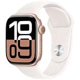 Apple Watch Series 10 [GPS, 42mm] - Rose Gold Aluminum Case with Light Blush Sport Band, S/M (Renewed)