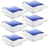 Gutter Lights, 40 LED Solar Patio Decor Lights, Outdoor, Waterproof, Fence, Wall, Backyard, Porch, Patio, Pool, Stair Lights, 6 Pack, Cool White