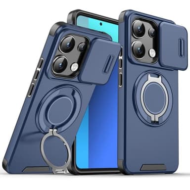 Case for Honor X6C 4G,Military Grade [Built-in Kickstand] Magnetic Rotate Ring Holder Heavy Duty TPU+PC Shockproof Drop Protect Phone Case for Honor X6C 4G (Blue)