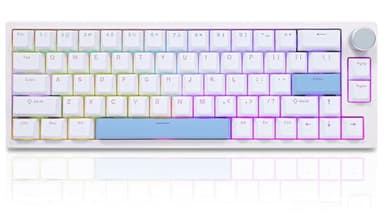 BOYI 66Pro Rapid Trigger Magnetic Switch 65% Mechanical Keyboard,Hall Effect Gasket-Mounted RGB HotSwap Hyper-Fast Adjustable Actuation Wired Compact Gaming Keyboard with Knob(White)