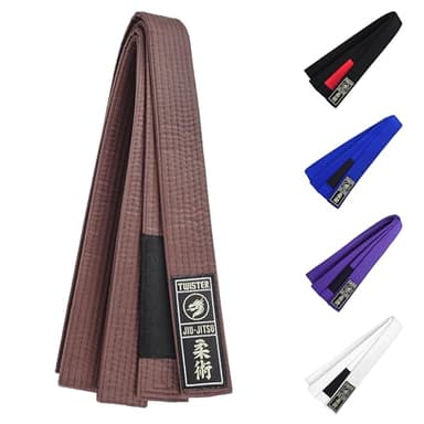 Twister JIU JITSU BELTS 1.5" WIDE PREMIMUM QUALITY (BROWN, A2)