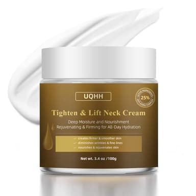 Neck Firming Cream 3.4oz – Tightening & Lifting Neck Cream for Sagging, Crepey Skin – Double Chin Reducer & Wrinkle Cream for Women – Beauty & Personal Care, Korean Neck Tightening, Skin-Tight Look
