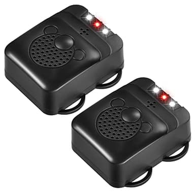 Rodent Repellent for Car Engines with Strobe Light, Ultrasonic Under Hood Rodent Repeller for Car Engines, Keep Rat Mouse Mice Animal Squirrel Out of Cars Engines Automobile, Truck, RV(2Pack)