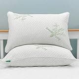 Elif Home Goods 2 Pack King Size Rayon Derived from Bamboo Pillow, Shredded Memory Foam Bed Pillows Sets for Side, Back and Stomach Sleepers, Washable Cover, Cooling and Adjustable, King (Pack of 2)