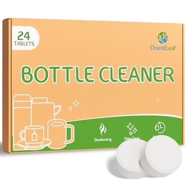 ORIENTLEAF Water Bottle Cleaning Tablets, Water Bottle Cleaner For Stainless Steel, Tumbler, Travel Mugs, Bottle Cleaner Tablets 24 Count