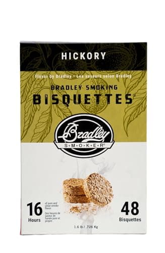 Bradley Smoker Bisquettes BTHC48 For Grilling and BBQ, Hickory, 48 Pack