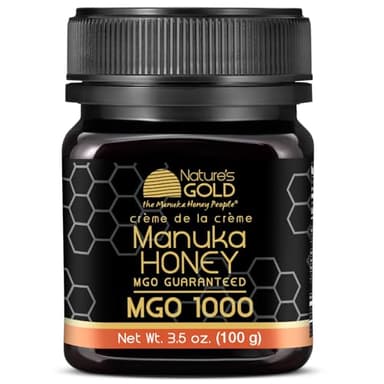 Nature’s Gold Raw Manuka Honey, Certified MGO 1000+ | Authentic MGO, Australian Honey, Non-GMO, 100% Pure Genuine Traceable from Hive to Home (Pack of 1)