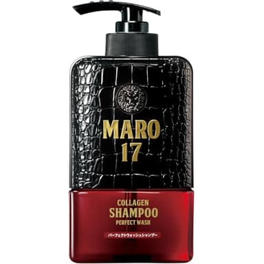 MARO17 Japan's #1 Collagen Shampoo Perfect Wash - Mens Shampoo for Hair Growth & Volume - Cleanses Dirt and Unnecessary Sebum - Sulfate Free + DHT Blocker and Collagen for Thicker Hair - Gifts for Men