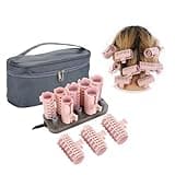 Travel Hot Rollers, 10Pcs Professional Electric Heated Roller Curling Roll Hair Tube Rollers Hot Pod Hair Styling Tool Electric Heated Roller Curling Roll DIY (Upgraded Vibration