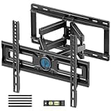 Pipishell TV Wall Mount, Full Motion Wall Mount with Dual Arms, Swivel, Extension for 26-65 inch Flat or Curved TVs up to 99 lbs, Max VESA 400x400mm, 3 Bracket Heights, Fits 12″/16″ Wood Studs, PIMF4