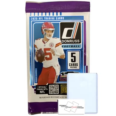 2025 Donruss Football NFL Gravity Pack(s) Trading Cards + Toploader(s) and StreetCards Magnet! Look for Downtown! (Pack + Toploader)