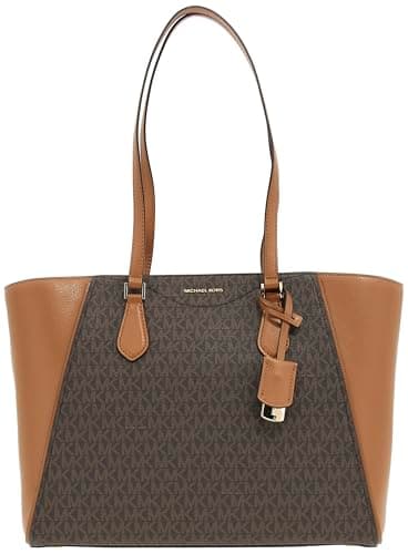Michael Kors Women's Taryn Large Multi-Functional Top-Zip Tote Bag, Gold-Tone Hardware/Brown/Acorn