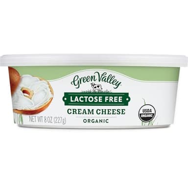 Green Valley Lactose Free Organic Cream Cheese, 8 Ounce tub