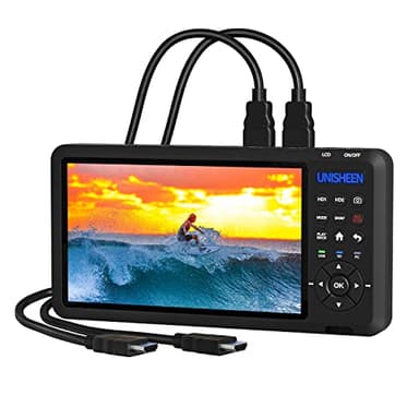 Unisheen 4K60 Video Capture Box-2 Channel HDMI Input with PIP/POP/PMP,Video Recorder with Screen 7 in,Compatible with Consoles, Cameras, Set-Top Boxes, PCs, 4K TVs, Projectors, Monitors