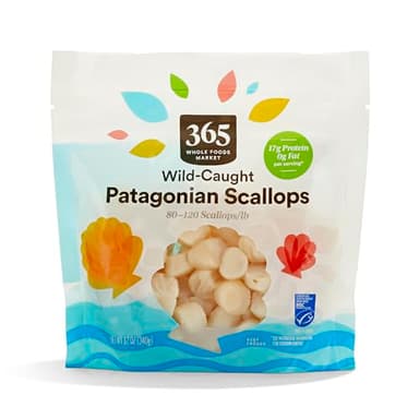 365 by Whole Foods Market Patagonian Sea Scallops 80/120, 12 OZ