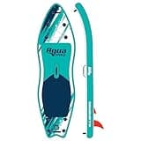 Aqua PRO Halcyon Adventure 10' 6" Inflatable Stand-Up Paddleboard iSUP, Scalloped Wide Stable Design with Non-Slip EVA Deck, Includes Paddle, Ankle Leash, Pump and Carry/Storage Bag.