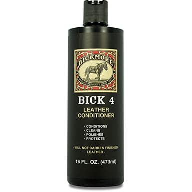 Bickmore Bick 4 Leather Conditioner and Leather Cleaner 16 oz - Will Not Darken Leather - Safe For All Leather Apparel, Furniture, Jackets, Shoes, Auto Interiors, Bags & All Other Leather Accessories
