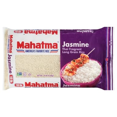 Mahatma Jasmine, 10lb Bag of Rice, Thai, Indian, or Cambodian Fragrant Flavored Rice, Stovetop or Microwave