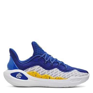 UNDER ARMOUR Curry Flow 11 Dub Nation Mens Basketball Shoes (White/Royal Blue), 9.5