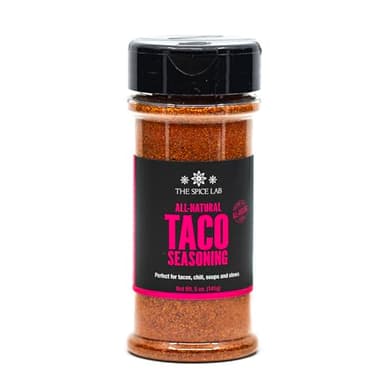 The Spice Lab Taco Seasoning - All Natural, Gluten Free Taco Seasoning Mix - 4.5 oz Shaker - Perfect Non GMO - Spicy Mexican & Fajita Mix - 7051