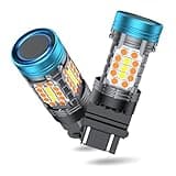 evntyps 3157 Switchback LED Bulb With Built In Resistor 3757 Super Bright White and Amber Bulbs CANBUS Error Free Anti Hyper Flash 4157 switchback LED Turn Signals 4114 DRL Parking Light-2pcs