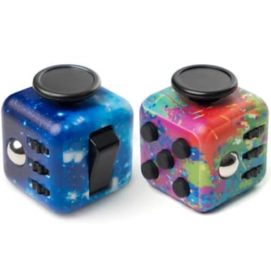 2 Pcs VYOTP Fidget Toys for Kids and Adults Anxiety Relief Cubes for ADD ADHD OCD Autism Sensory Toys Fidget Cool Gadgets Cube Unique Boys and Girls and Adult Birthday Gift