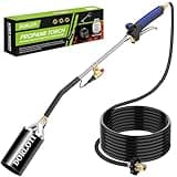 DORLOTI Propane Torch Weed Burner Kit,High Output 1,800,000 BTU with Self Igniter and Turbo Trigger,Heavy Duty Blow Torch with 10FT Hose,Flamethrower for Weeding,Roofing,Road Paint Removing